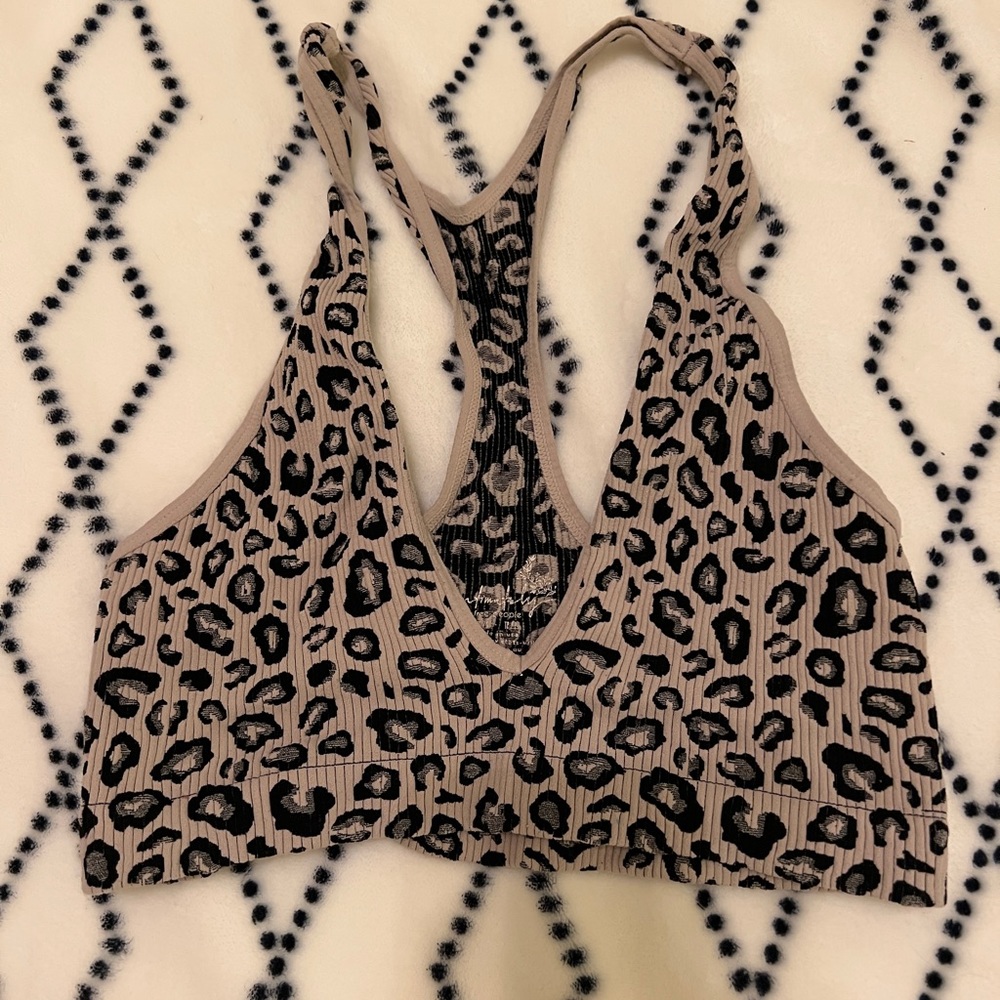 free people cheetah print bra top